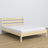 Lit double pin incolore – tête de lit en bois, gros plan sur la qualité du bois
