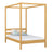 Himmelbett aus Holz Kiefer natur – Kinderzimmer, skandinavischer Stil Nizio