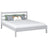 En bois lit double N01 gris – vue générale, bois massif en pin