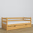 Natural pine sofa bed – wooden details and joints, Nizio Home