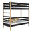 Holz-Etagenbett schwarz-eiche – Kinderzimmer, Massivholz, skandinavischer Stil