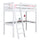Hochbett mit Schreibtisch N03 aus Holz in Wunschfarbe RAL/NCS – Massivholz, Nizio