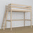 Lit mezzanine chêne blanchi en chêne – vue du dessus na chambre