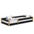Wooden low bed N02 black / oak
