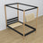 Lit à baldaquin en bois noir-chêne – décoration de chambre d'enfant scandinave