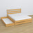 Double bed with wooden drawer natural pine – open drawer, spacious interior