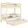 Lit superposé avec tiroir pour matelas en bois pin incolore – chambre d'enfant scandinave