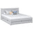Lit double avec tiroir en bois gris – chambre, schowek, style scandinave