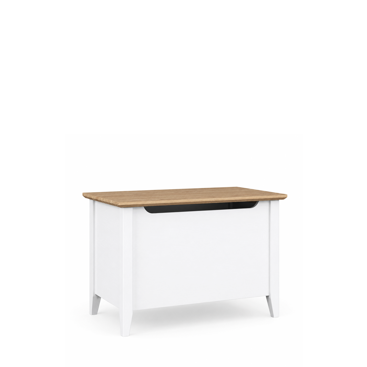 Baule in legno Scandi bianco / rovere naturale