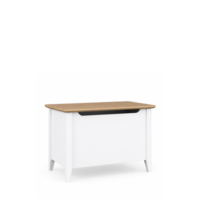 Baule in legno Scandi bianco / rovere naturale