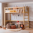 Letto a soppalco in rovere N01 rovere naturale