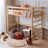 Letto a soppalco in rovere N01 rovere naturale