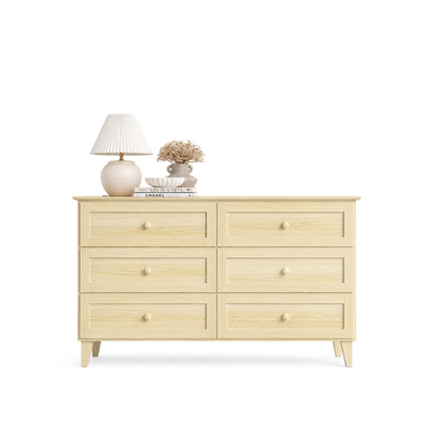 Pine chest of drawers 6S 154 Scandi clear pine