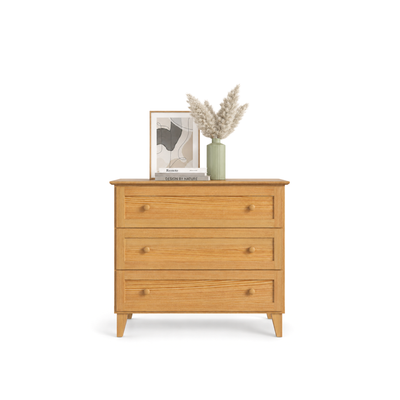 Pine chest of drawers 3S 105 Scandi natural pine
