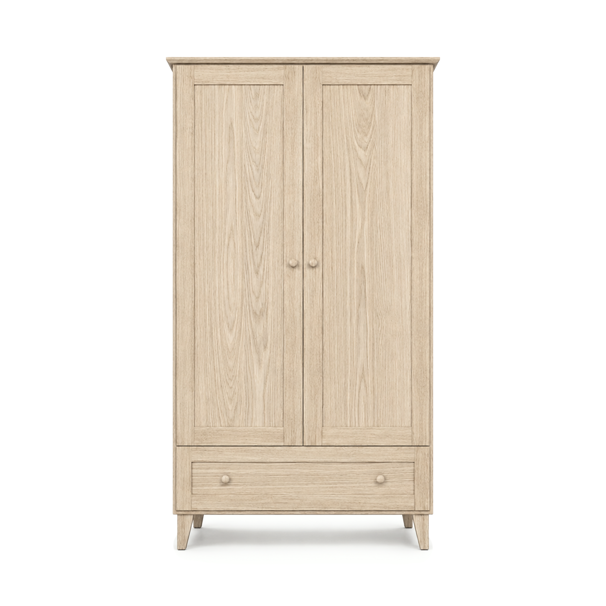 Armadio in rovere 2A1C Scandi rovere sbiancato
