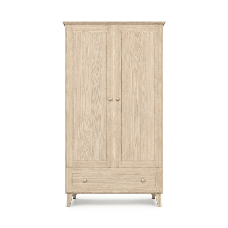 Armadio in rovere 2A1C Scandi rovere sbiancato