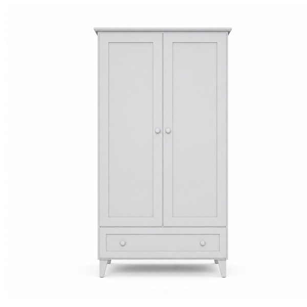Wooden wardrobe 2D1S Scandi grey