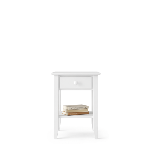 Comodino in legno 1S N01 Scandi bianco