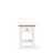 Comodino in legno 1S N01 Scandi bianco / rovere naturale