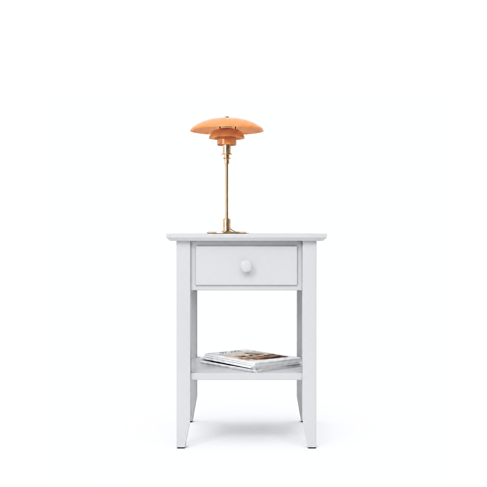 Comodino in legno 1S N01 Scandi grigio cenere