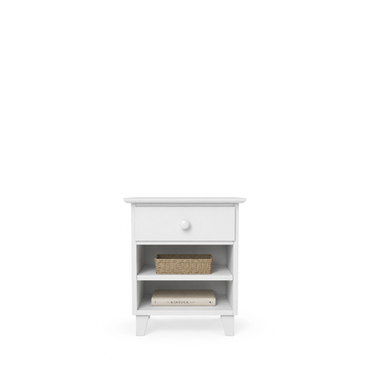 Comodino in legno 1S N02 Scandi bianco