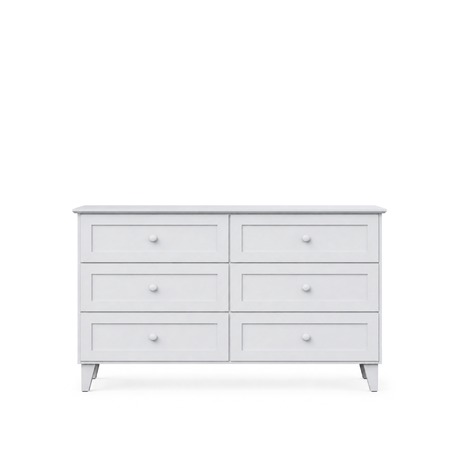 Cassettiera con 6 cassetti in legno grigio 154 cm – della camera da lettoa, stile scandinavo