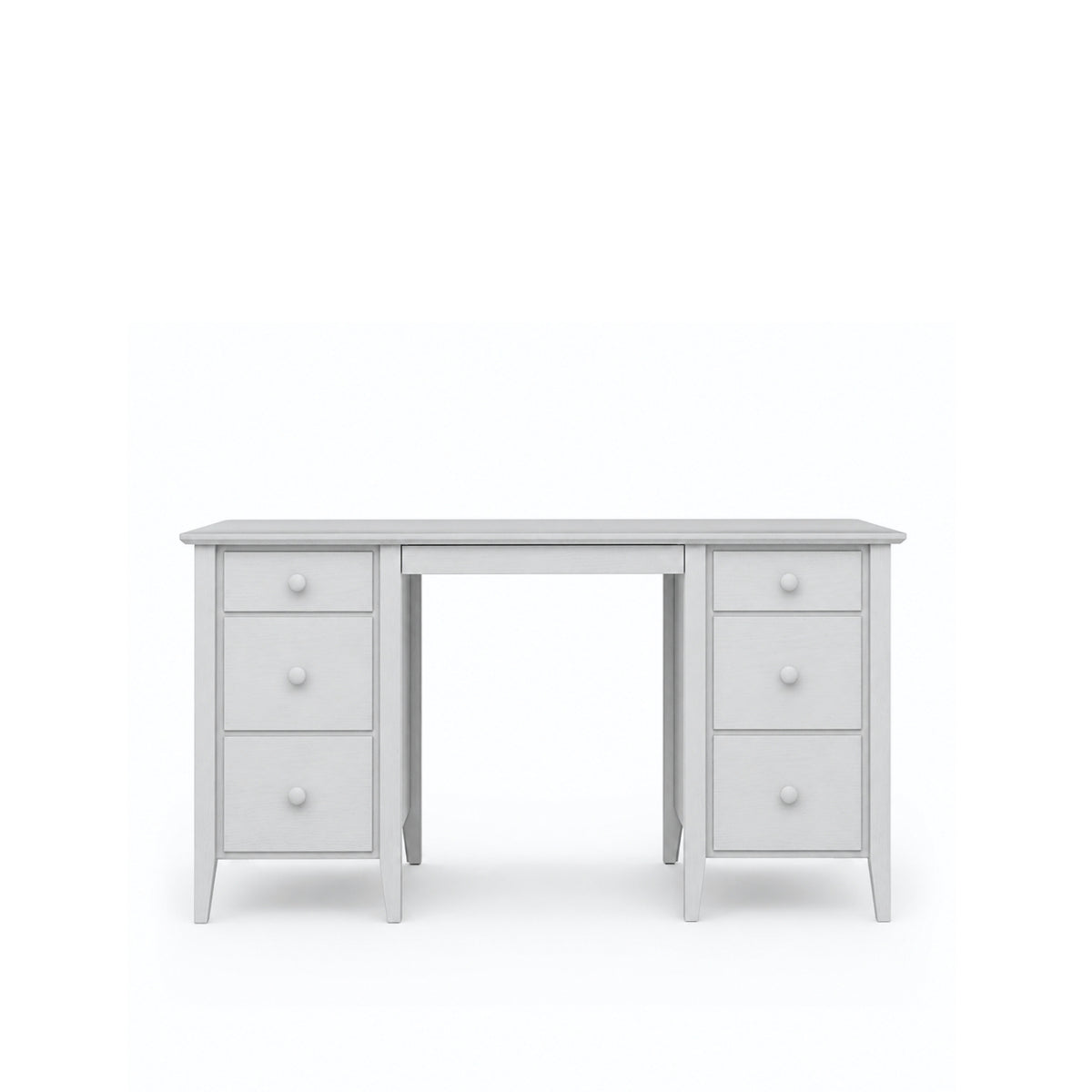Scrivania con 6 cassetti in legno grigio – studio e stanza per ragazzi, scandi