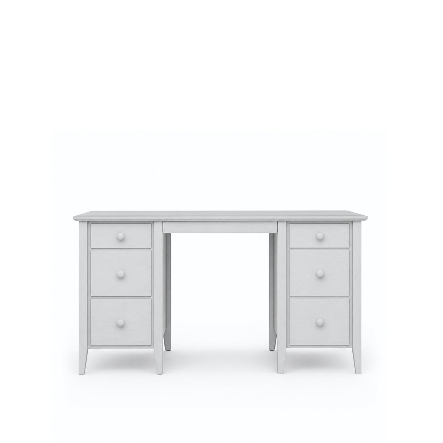 Scrivania con 6 cassetti in legno grigio – studio e stanza per ragazzi, scandi