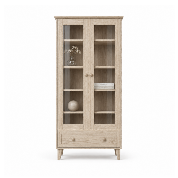 Vetrina in rovere 1S 90 Scandi rovere sbiancato