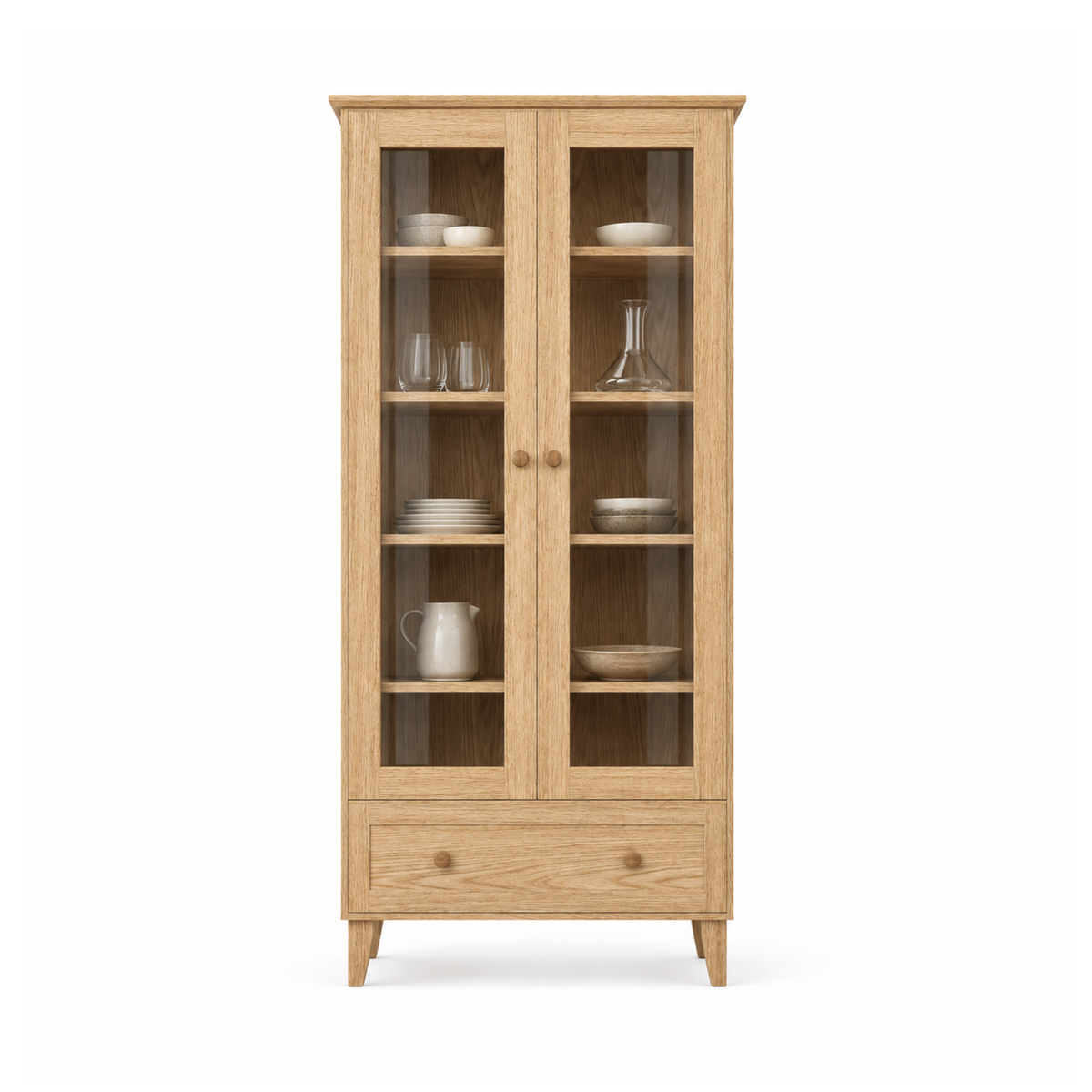 Vetrina in rovere 1C 90 Scandi rovere naturale